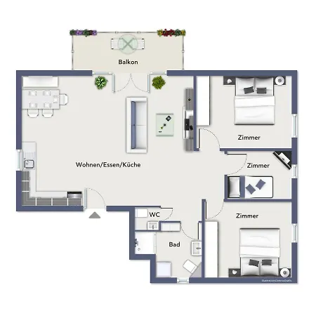 Waldstrasse 9 02 Apartment